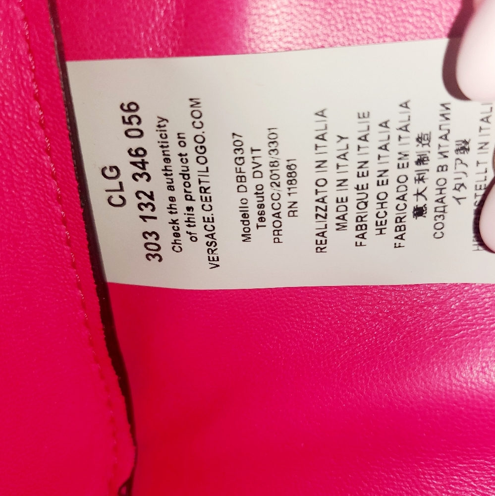 New Versace Womens Bright Pink Leather Tribute Medallion Handbag Shoulder Bag - Picture 15 of 16